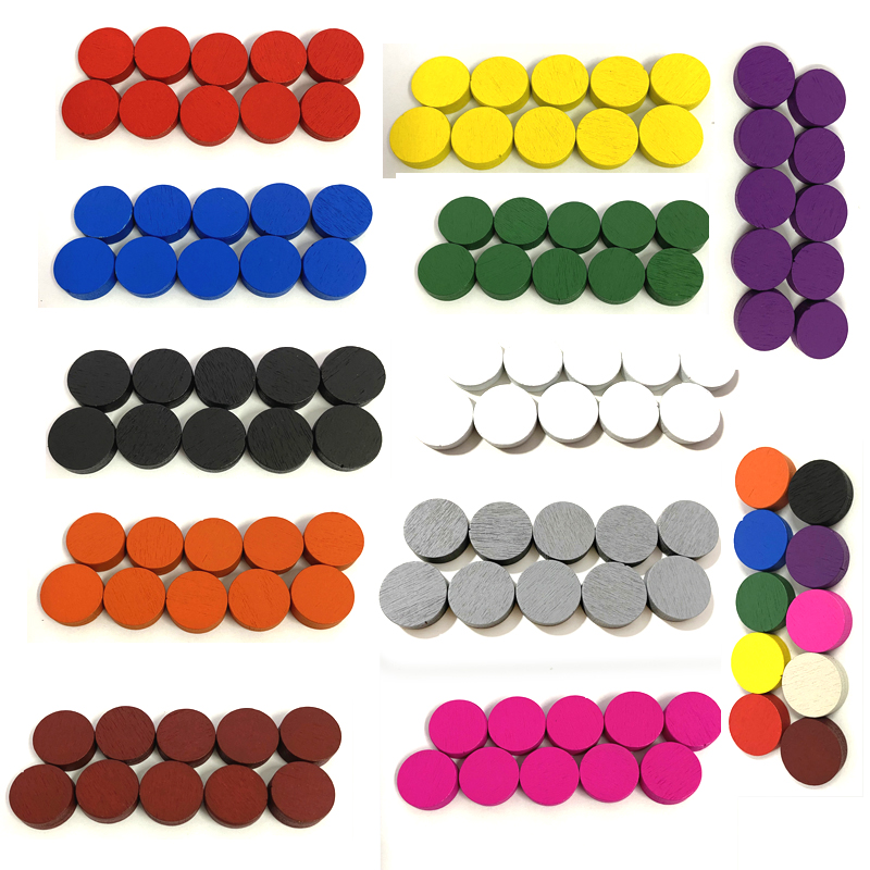 Board Game Verdant - 50 buah 15*5MM 11 warna Disk