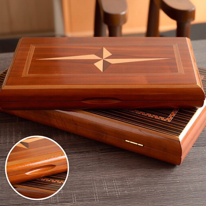 Board Game Operation - Backgammon Kayu Solid 11-19 Inci Set
