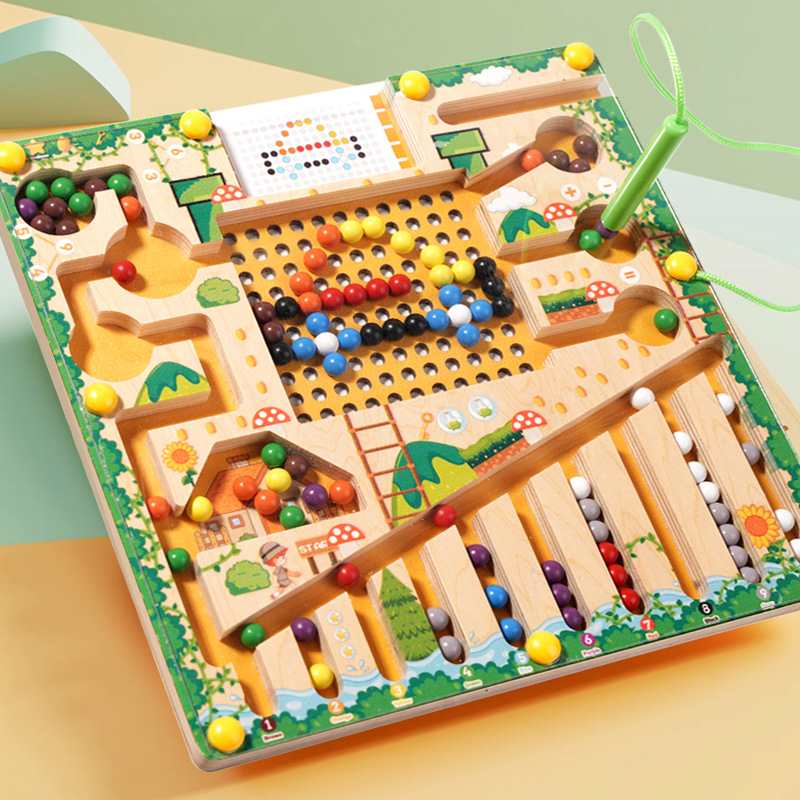 Board Game Qwirkle - Permainan sortir magnetik mainan Puzzle Montessori