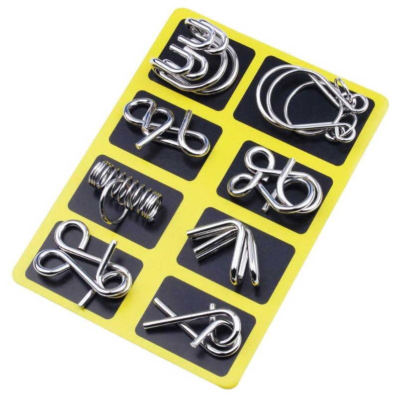 8 Buah Set Puzzle Logam Klasik - Board Game Master ulasan dan harga