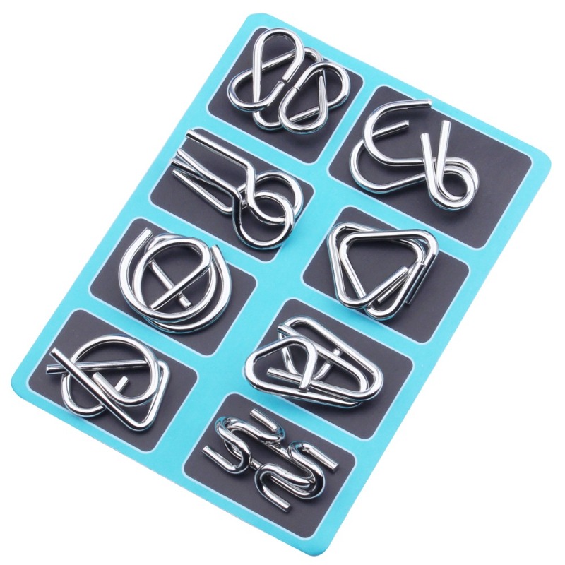 8 Buah Set Puzzle Logam Klasik - Board Game Master ulasan dan harga
