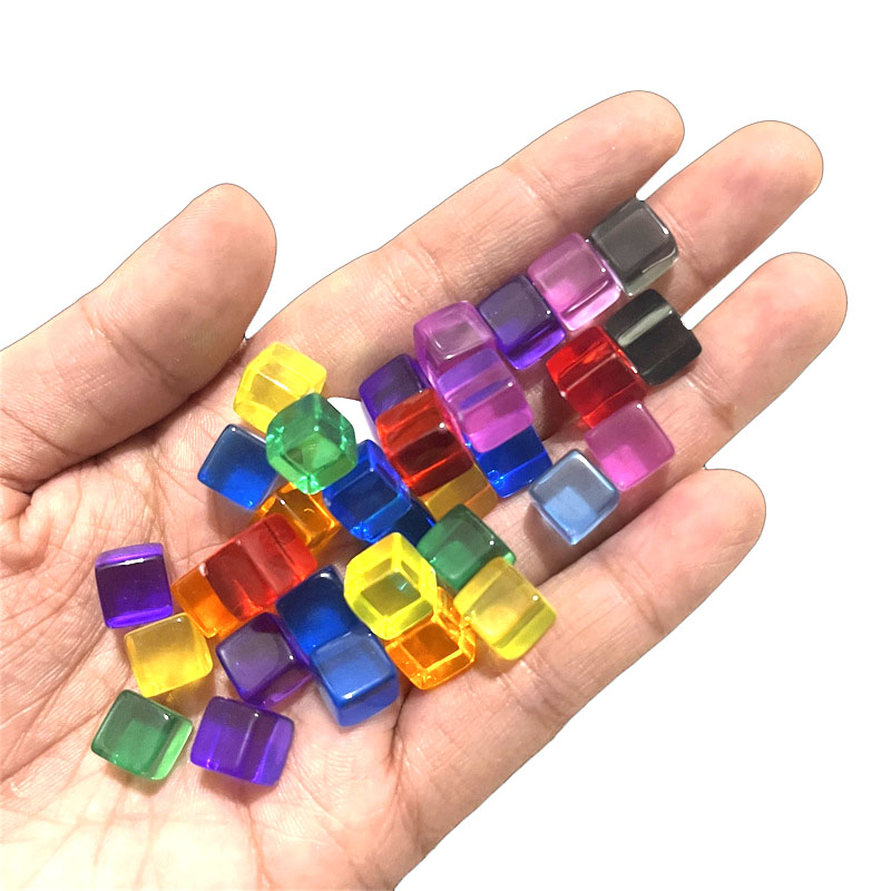 100 buah/set 8mm kubus bening  - Board Game Verdant ulasan dan harga