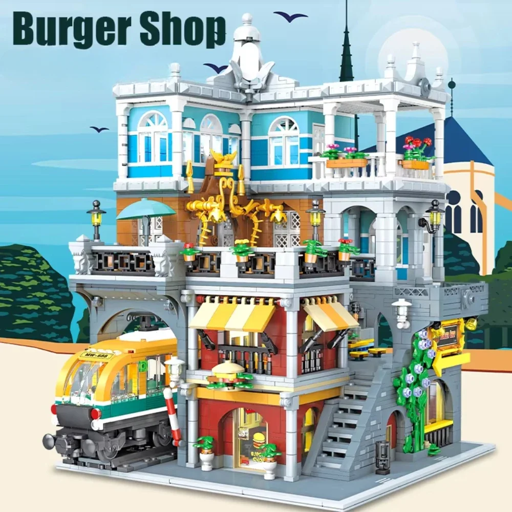 Set Blok Bangunan BurgerShop d - Lego Set City ulasan dan harga